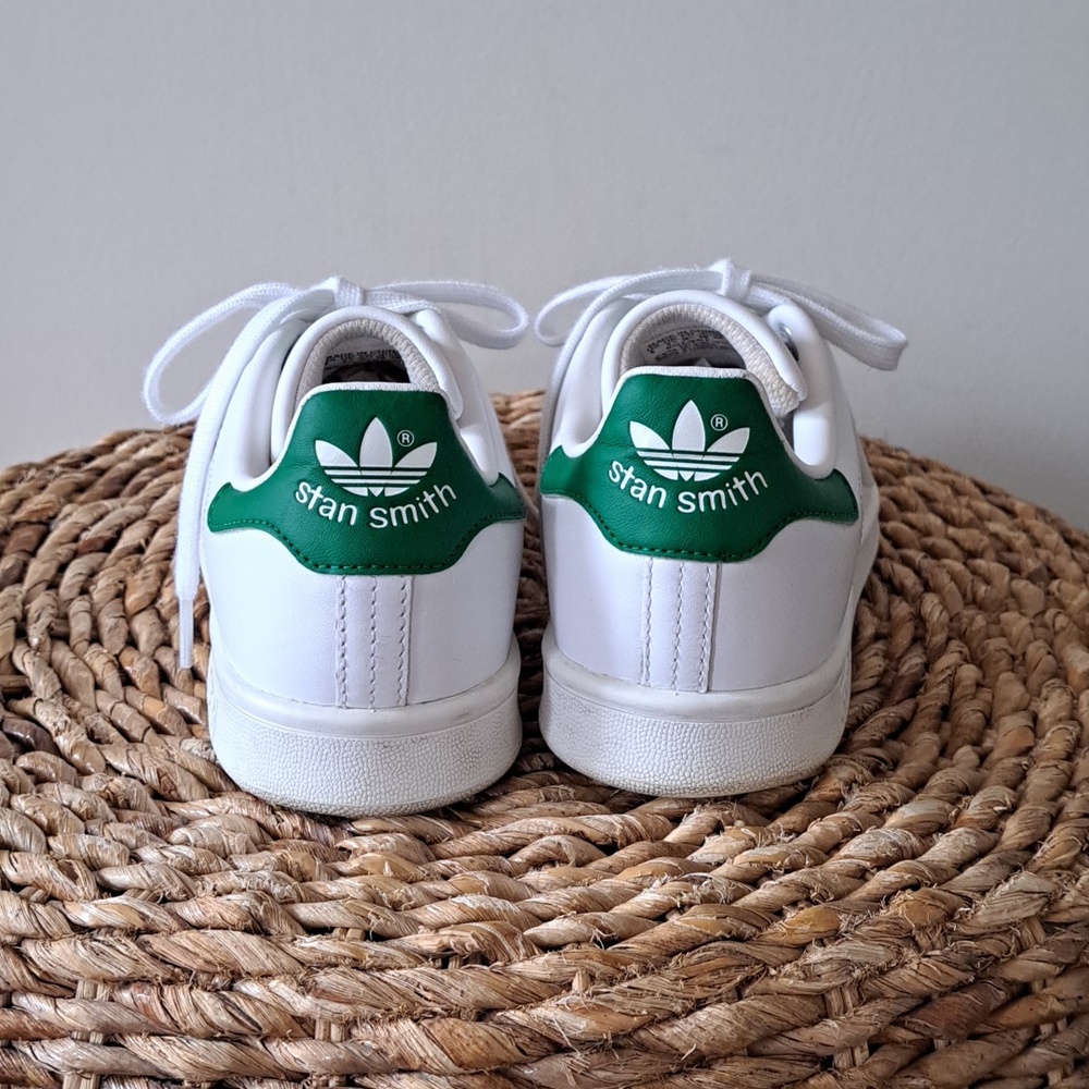 Adidas Unisex Original Stan Smith Athleisure White/Green Leather Sneaker M6/W7.5 - Picture 5 of 10